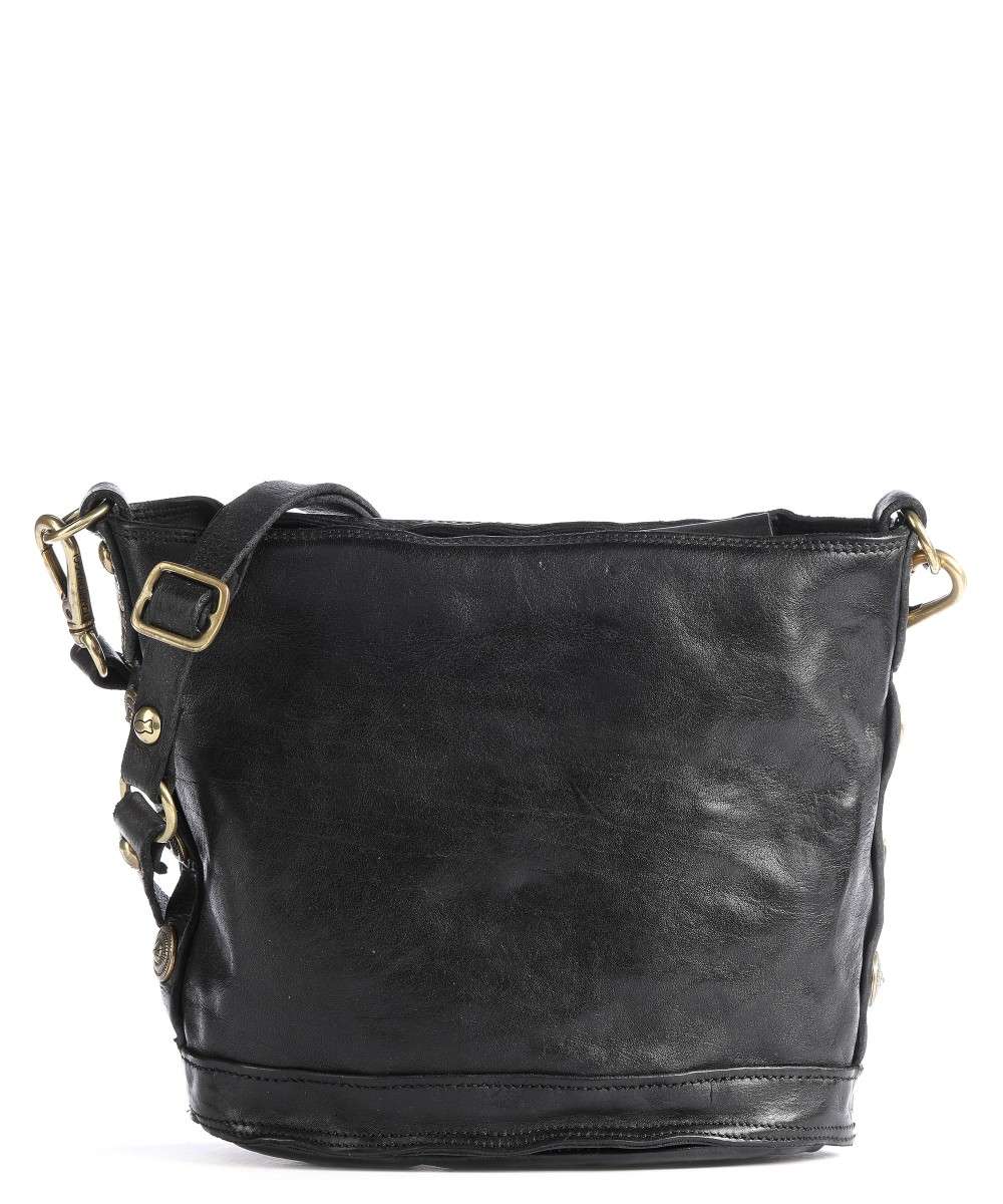Bucket bag fine grain cow leather black Campomaggi New at a Fraction of ...